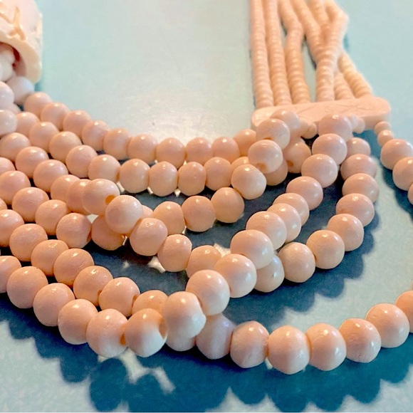 BONE Hand carved Tribal, beaded necklace. Made from bovine. Heavy,vintage 1960’s - Picture 9 of 16